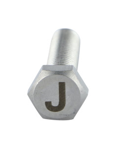 Vis métaux Tête hexagonale TH 8X35 Inox A4 avec gravure... 2