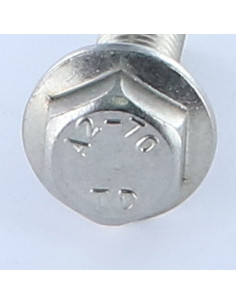 Vis métaux Tête hexagonale TH Embase lisse M10X35 Inox A2 2