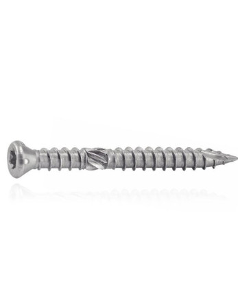 Vis terrasse Double filet Tête fraisée TF TORX T20 4.5X50 Inox A4 T17
