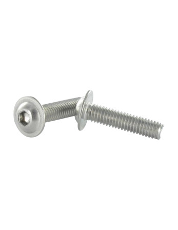 Vis métaux BHC (Tête Bombée Hexagonal creux) Embase collerette M4X10 Clé de 2.5 HC2.5 Inox A2