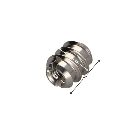 Insert Fileté Bois 16X15 M8 Inox A2