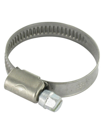 Collier Inox W4 Diamètre 60 à 80 largeur de la bande 9 Vis Acier zingué