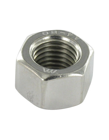 Ecrou HH M12 Epaisseur 12 Inox A4