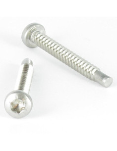 Vis tôle tête cylindrique bombée large 4.2X35 Inox A2...