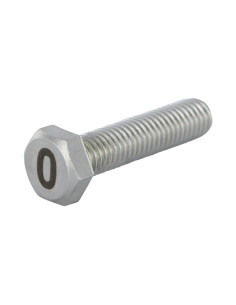 Vis métaux Tête hexagonale TH 8X35 Inox A4 Gravure CHIFFRE 0