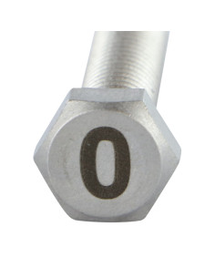 Vis métaux Tête hexagonale TH 8X35 Inox A4 Gravure CHIFFRE 0 2