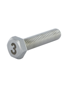 Vis métaux Tête hexagonale TH 8X35 Inox A4 Gravure CHIFFRE 3