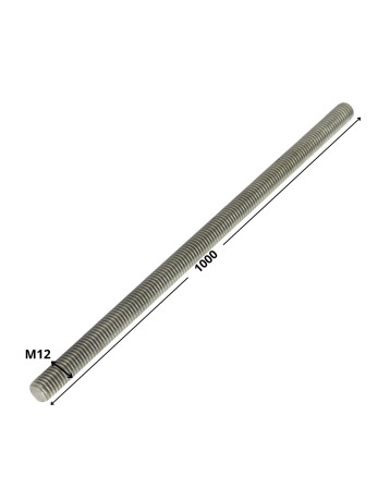 Tige filetée M12 Longueur 1 mètre Inox A4