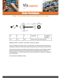 Vis tôle Tête cylindrique TC TORX T15 + Rondelle Nylon... 2