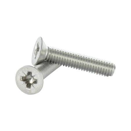 Vis métaux Inox A2 Tête fraisée Pozi N°1 M2.5X8 microvis