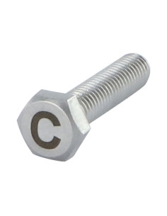 Vis métaux Tête hexagonale TH 8X35 Inox A4 avec gravure...