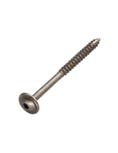 Vis charpente tête disque Inox A2 6X70 Filetée sur 42...