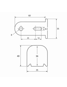 Battement long coudé réglable pour espagnolette de volet... 2