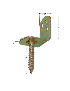 Lot de 4 equerres pour panneau tressé en forme L avec vis... 2