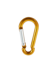 Mousqueton POMPIER 8X80 jaune Aluminium