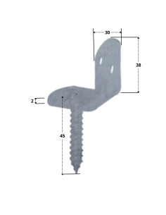 Equerre pour panneau tressé en forme L avec vis 30X2... 2