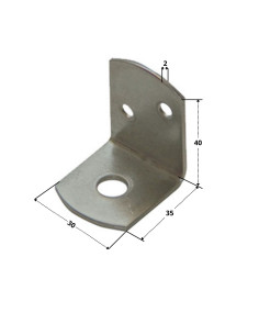 Lot de 4 equerres pour panneau tressé en forme L sans vis... 2
