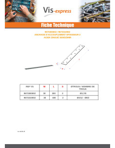 Ancrage ACCOUPLEMENT 30X400 Epaisseur 5 2