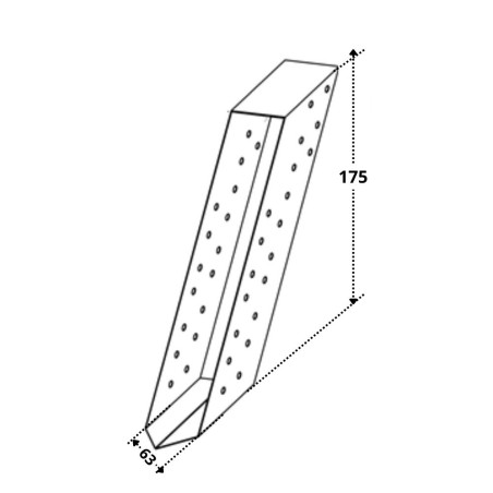Connecteur de poutre bois Sendzimir 63X175