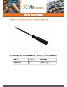Tournevis flexible Pour Collier à Vis 7MM 2
