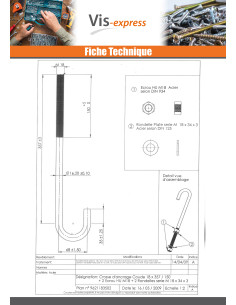 Crosse ancrage M18X357 Filetée sur 150 +2 Ecrou +2... 2