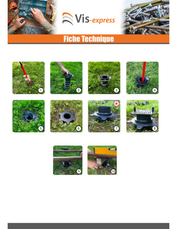 Plot de fondation réglable HAPAX TERRAX 450MM