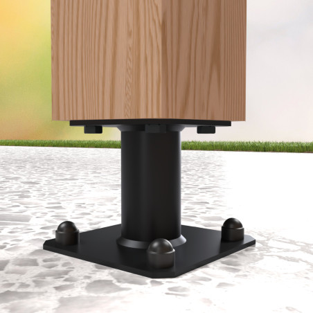 Pied de poteau fixe SIMPSON Strong Tie 130X130 RAL9005 noir foncé
