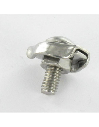 Serre cable plat simple Inox A4 Diamètre 8