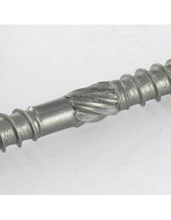 V.TKR Double filet Tête fraisée TORX T25 5X70 Pointe antifendage type 17 Inox A2 Brun