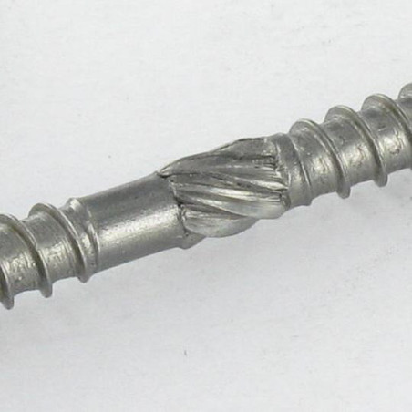 V.TKR Double filet Tête fraisée TORX T25 5X70 Pointe antifendage type 17 Inox A2 Brun