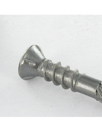 V.TKR Double filet Tête fraisée TORX T25 5X70 Pointe antifendage type 17 Inox A2 Brun
