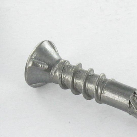 V.TKR Double filet Tête fraisée TORX T25 5X70 Pointe antifendage type 17 Inox A2 Brun