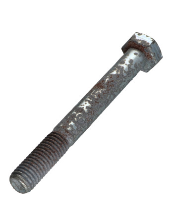Corps de boulon filetage partiel Tête hexagonale TH M12X100 Classe 8.8 Acier zingué Rouillé