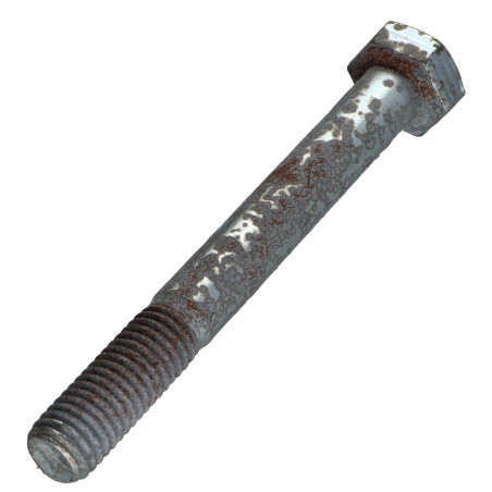 Corps de boulon filetage partiel Tête hexagonale TH M12X100 Classe 8.8 Acier zingué Rouillé