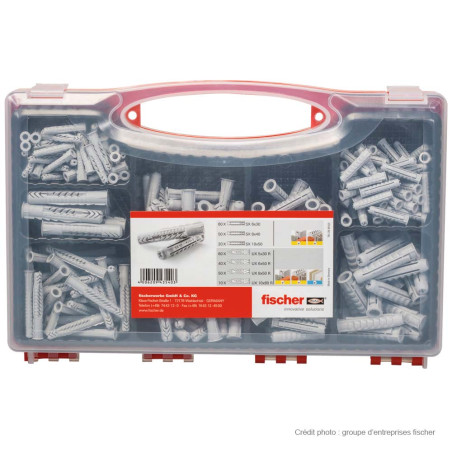 Assortiment de 290 Cheville Universelle Fischer UX Filetée sur SX