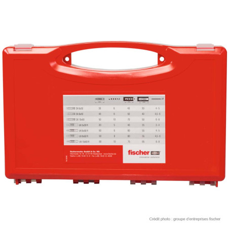 Assortiment de 290 Cheville Universelle Fischer UX Filetée sur SX