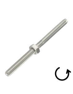 Embout à sertir fileté Pas Gauche Inox A4 Câble 5... 2