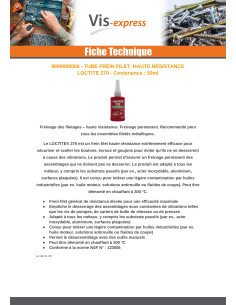 Frein filet Haute resistance 50ML LOCTITE 270 2