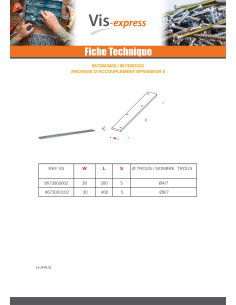 Ancrage ACCOUPLEMENT 30X300 Epaisseur 2 2