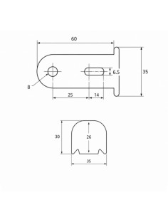 Battement long coudé réglable pour espagnolette de volet... 2