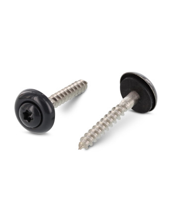 Vis faitage Tête fraisée bombée TFB TORX T20 Inox A2 RAL7016 gris anthracite 4.5X35 Rondelle d'étanchéite EPDM