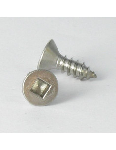 Vis tôle Tête fraisée Carré 4.8X80 Empreinte carré 2 Inox A2