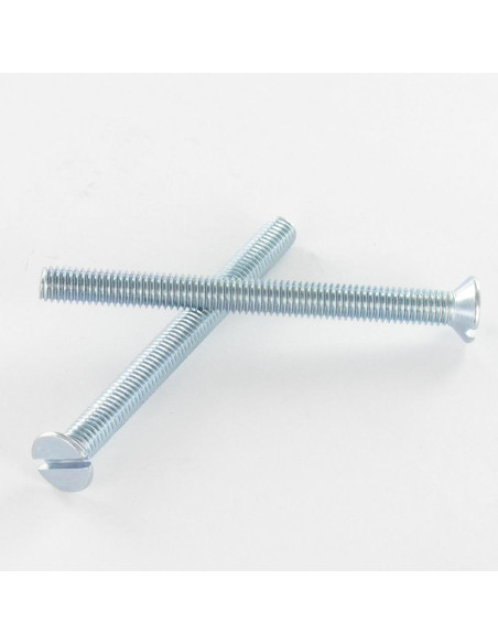 1 x Vis métaux Tête fraisée TF Fendue M8X100 Acier zingué