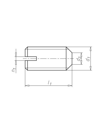Vis métaux Sans tête Fendue Bout cuvette Inox A2 M4X5