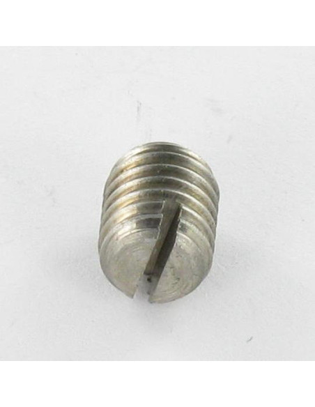 1 x Vis métaux Sans tête Fendue Bout téton Plate M4X8 Inox A2