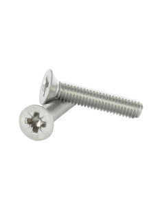 Vis métaux Inox A2 Tête fraisée Pozi N°1 M2X8 microvis