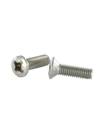 Vis métaux Inox A2 Tête fraisée bombée TFB Pozi M4X12