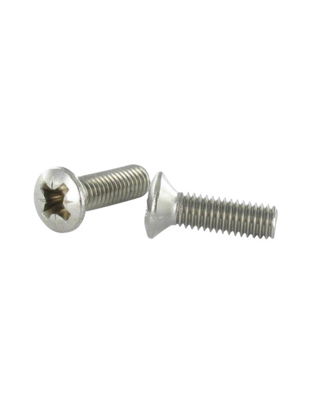 1 x Vis métaux Inox A2 Tête fraisée bombée TFB Pozi M6X12