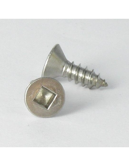1 x Vis tôle Tête fraisée Carré 4.2X13 Empreinte carré 2 Inox A2