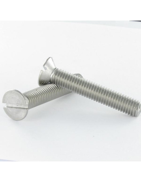 1 x Vis métaux Tête fraisée Fendue M2.5X8 Inox A4 microvis